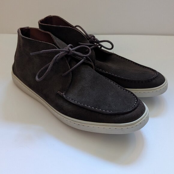 Mercanti Fiorentini RELAX Suede Leather High Top Brown Oxford Shoe Men 8M Brazil - Picture 1 of 12